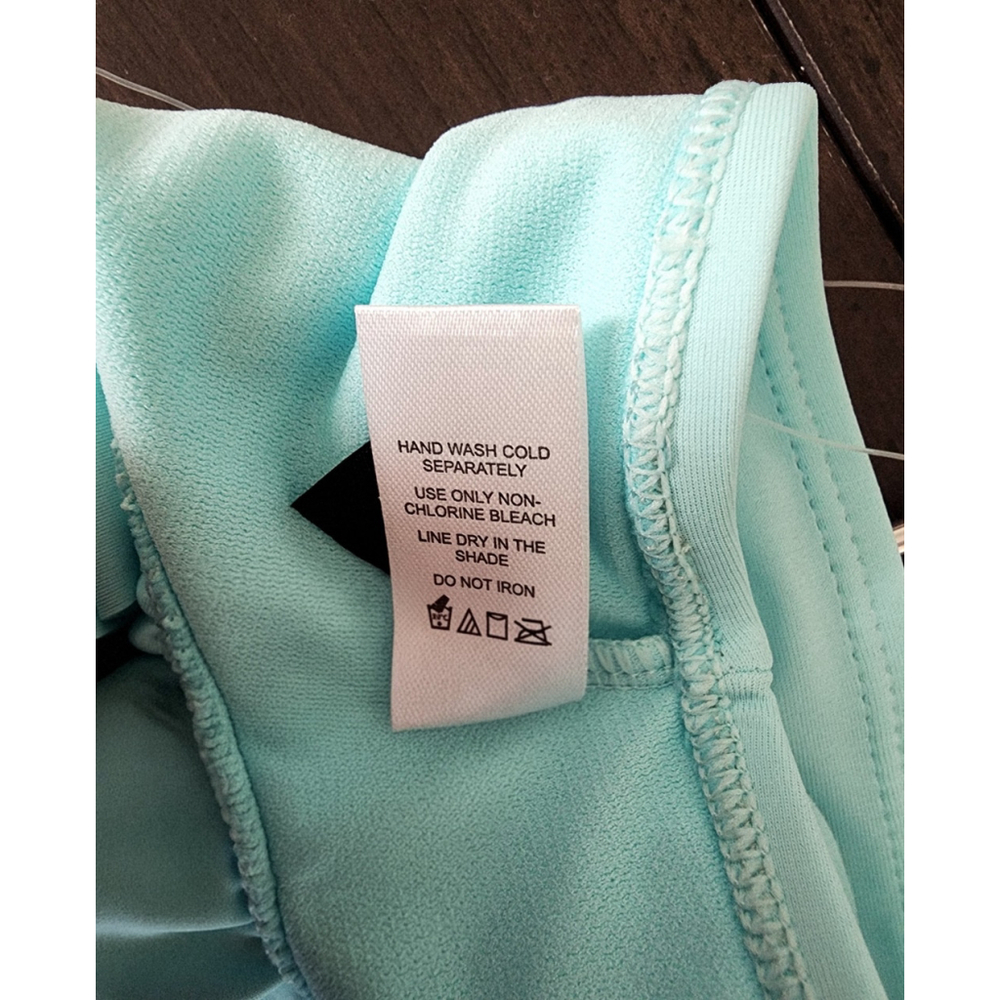 Tahari 2 piece Set Swimsuit Bathing Suit SZ MEDIUM - Blue Mist Light Turquoise - Picture 9 of 15